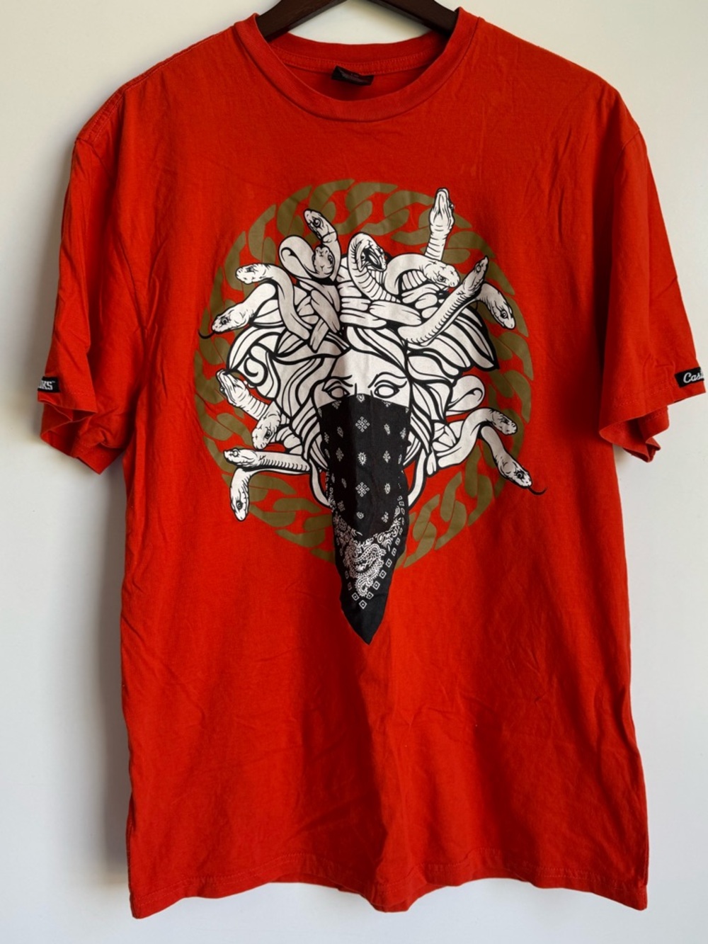 Crooks & Castles Medusa Big Face Men Large Graphic T-Shirt Short-Sleeve snakes